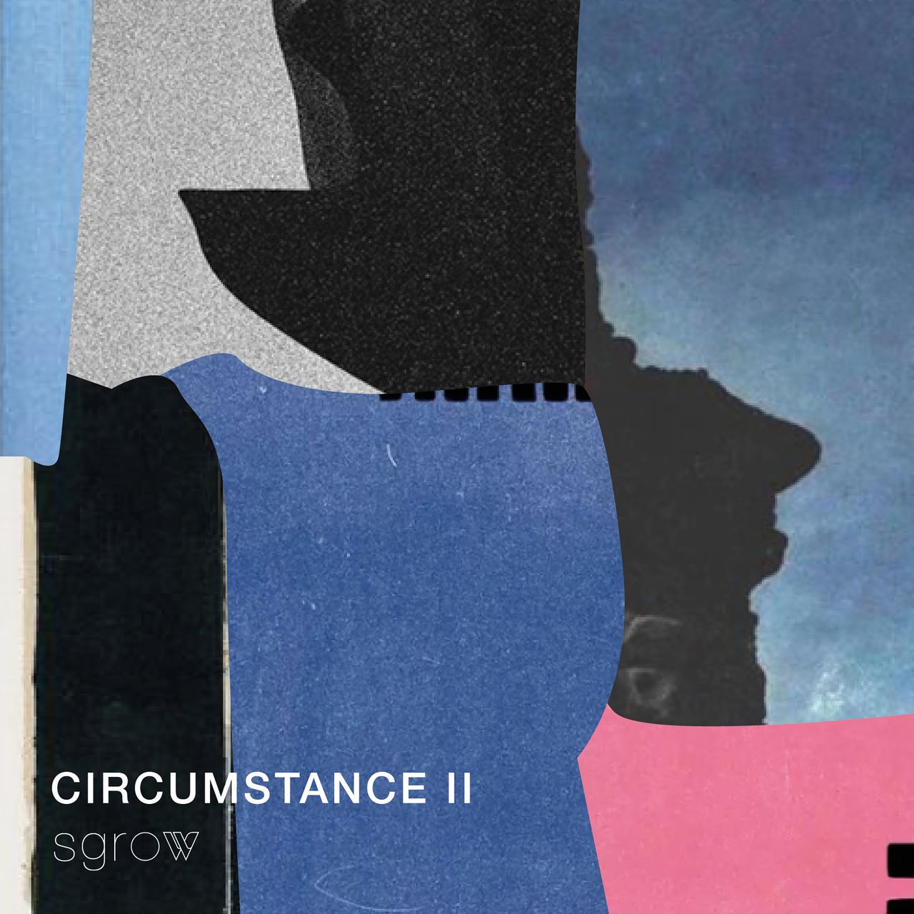 Blue and pink image with different shapes